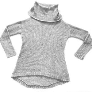 Gray turtleneck sweater